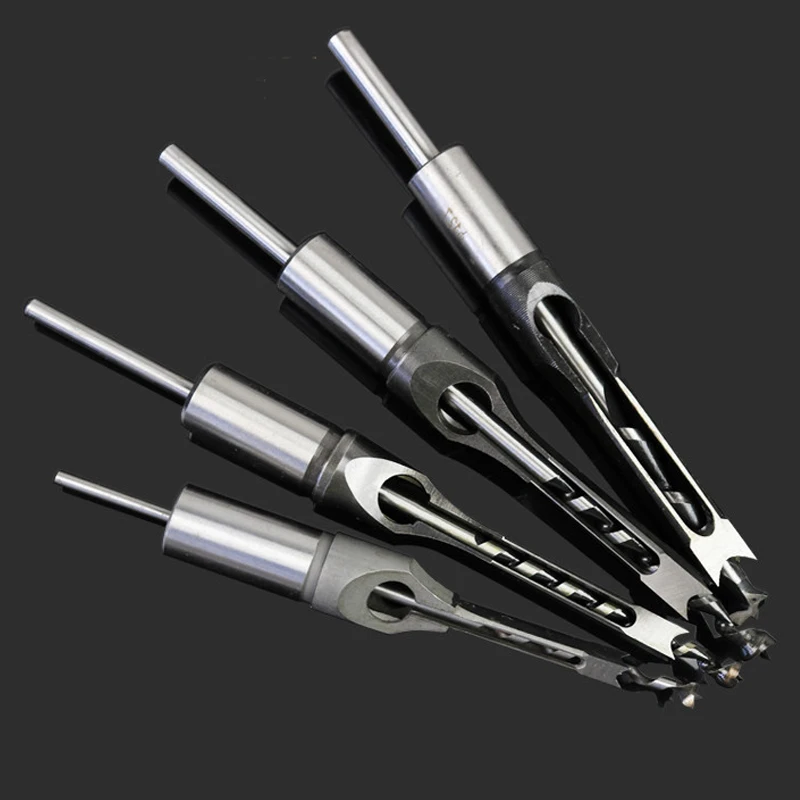 

Twist Drill Bits Woodworking Drill Tools Kit Set Square Auger Mortising Chisel Drill Set Square Hole Extended Saw