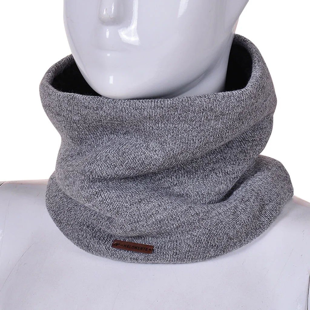 1 шт., мужской вязаный шерстяной шарф, зимний теплый шарф-хомут, вязаный шарф, матовый утолщенный нагрудник, смешанные цвета, S9