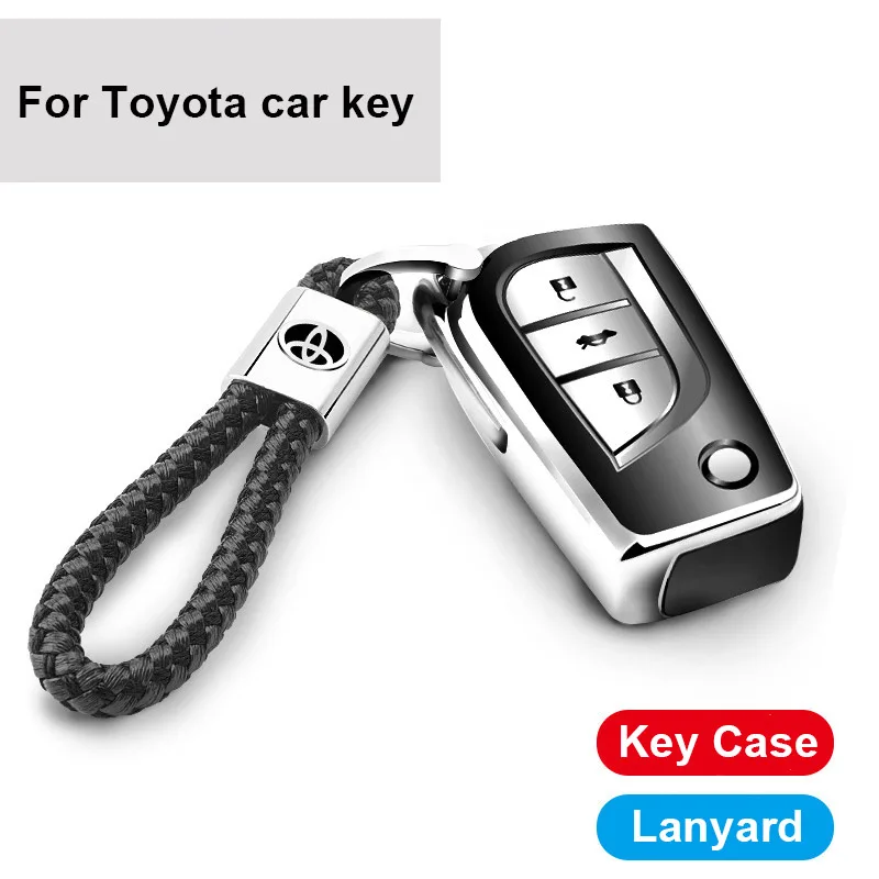 Чехол для ключей от автомобиля Corolla Camry Lewin eiz Highlander RAV4 с ремешком и оплеткой, аксессуары, автомобильный брелок для ключей