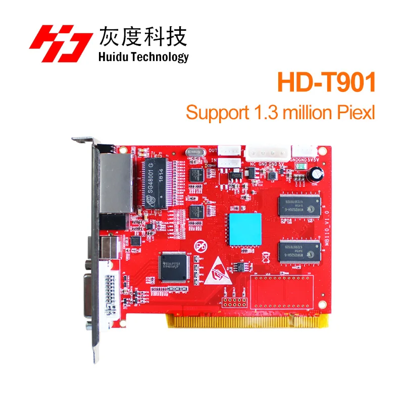 

Full Color Sycn LED sending card HUIDU T901 for flexible led panel work with huidu r501 series led receiving card