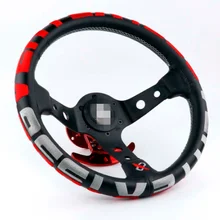 Vertex 1996 13 дюймов натуральная кожа вышивка Дрифт спортивный руль