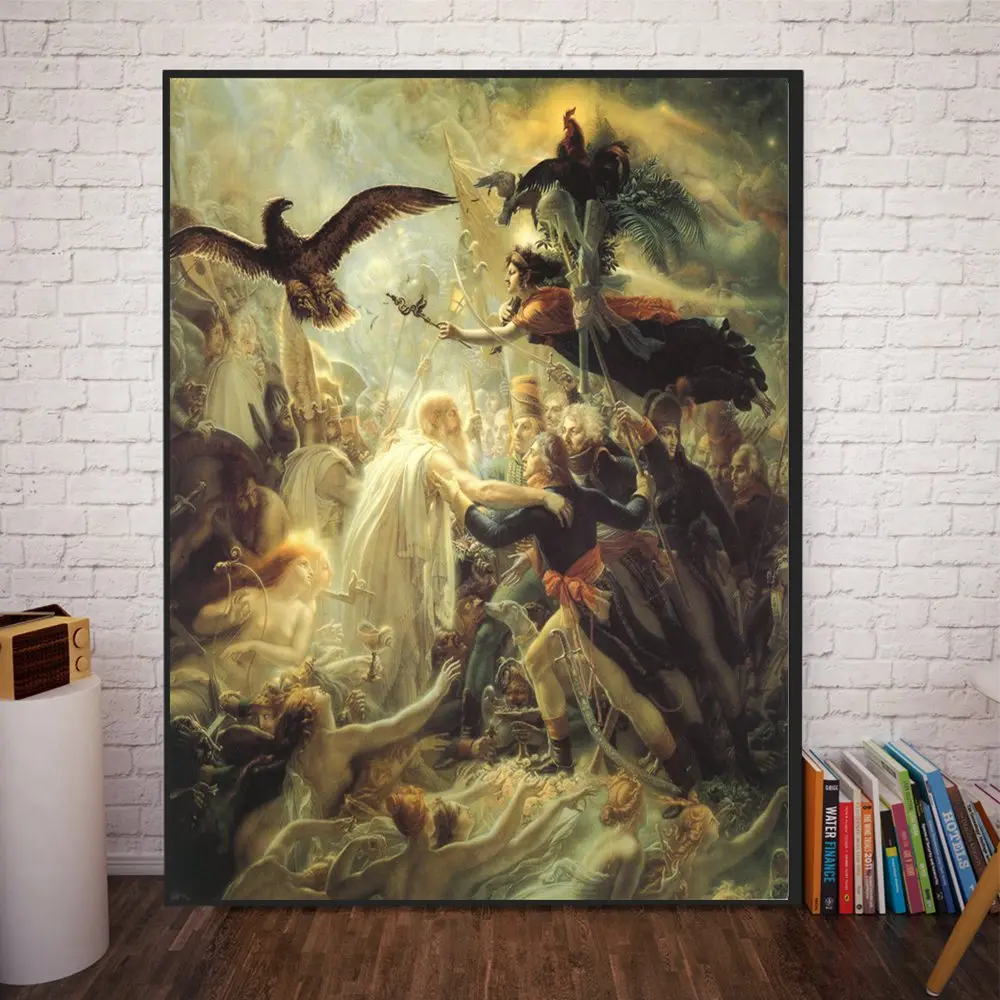 Girodet-Apotheosis-of-French-Heroes-Abstract-Oil-Canvas-Painting-for-Living-Room-Wall-Art-Poster-Print (1)
