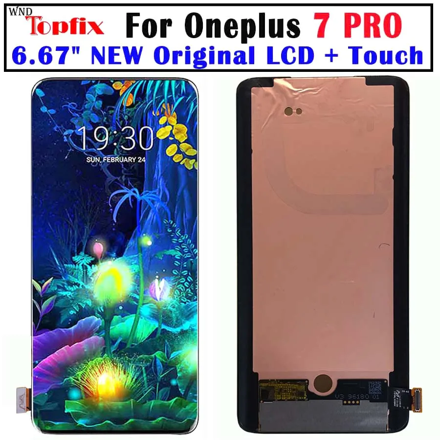 US $147.99 Original AMOLED LCD 667 OnePlus 7 Pro LCD Display Screen Touch Panel Digitizer One Plus New Replacement Parts OnePlus 7Pro LCD