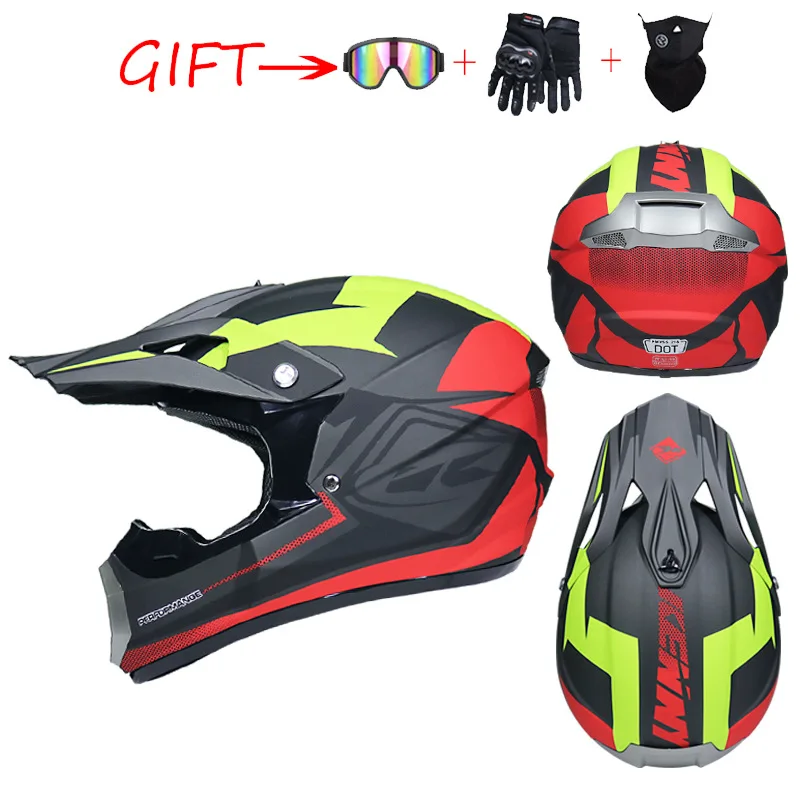 Супер-Крутой мотоциклетный внедорожный шлем ATV Dirt Bike шлем MTB Горный шлем полный шлем 3 подарка и много дизайнерских емкостей - Цвет: 19