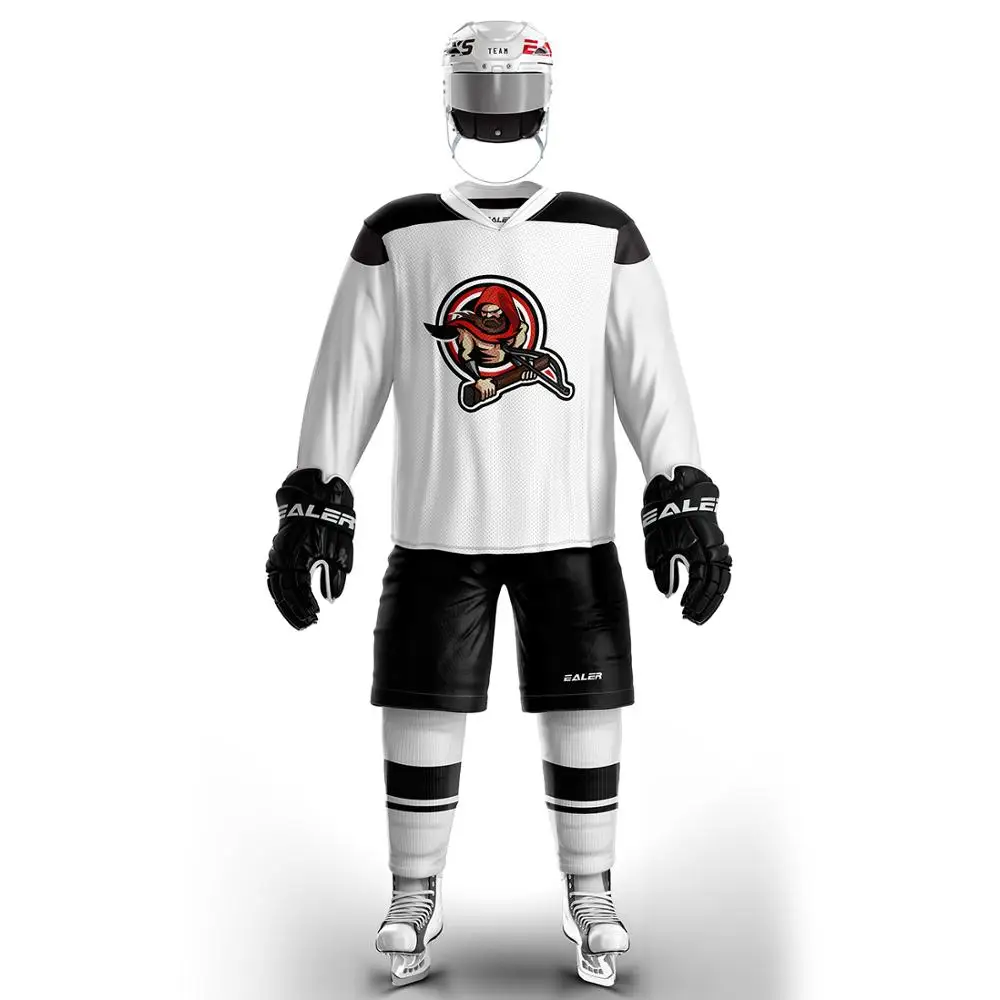 white hockey practice jersey
