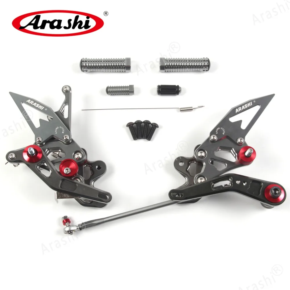Arashi мотоциклист подножки для SUZUKI GSXR GSX-R 600 750 2011- CNC Регулируемые подножки Rearset GSXR600 GSXR750 2012