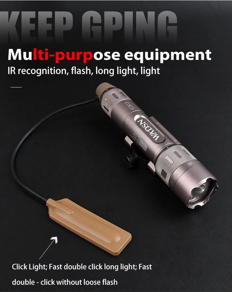 Description Picture 4 of itemWADSN Airsoft Night Evolution L-3 Insight WMX200 Scout light Tactical Flashlight LED With IR Light Hunting Gun Weapon lights