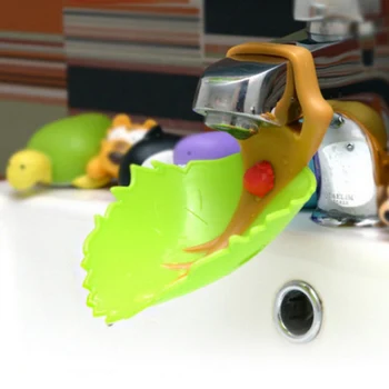 

Leaf Shape Hands Washer Faucet Extended Child Safety Hand Washer Bathroom Toilet Guide Sink Faucet Extension Kitchen Tools