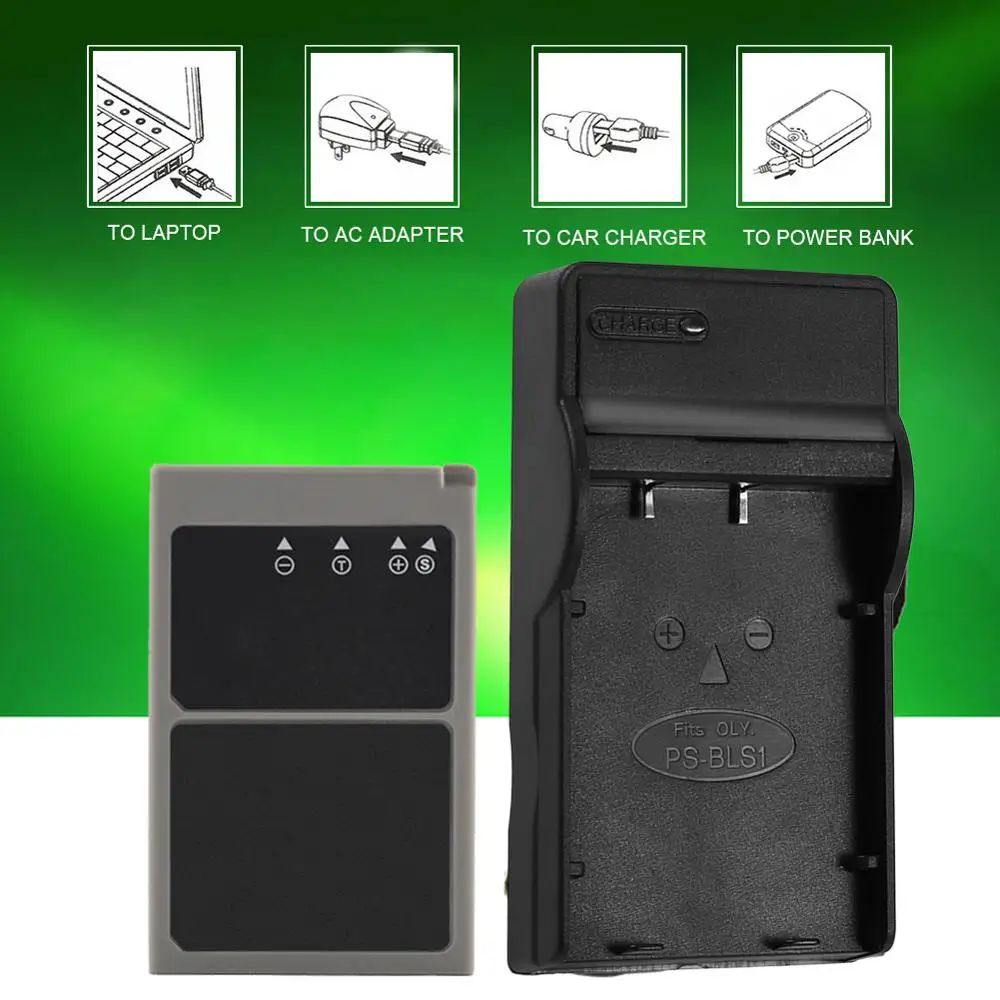 Usb Battery Charger For Olympus Ps Bls5 Bls 5 Bls 50 Batteries Fit Pen E Pl2 E Pl5 E Pm2 Stylus 1 1s Om D E M10 Mark Ii Camera Battery Charger Charger