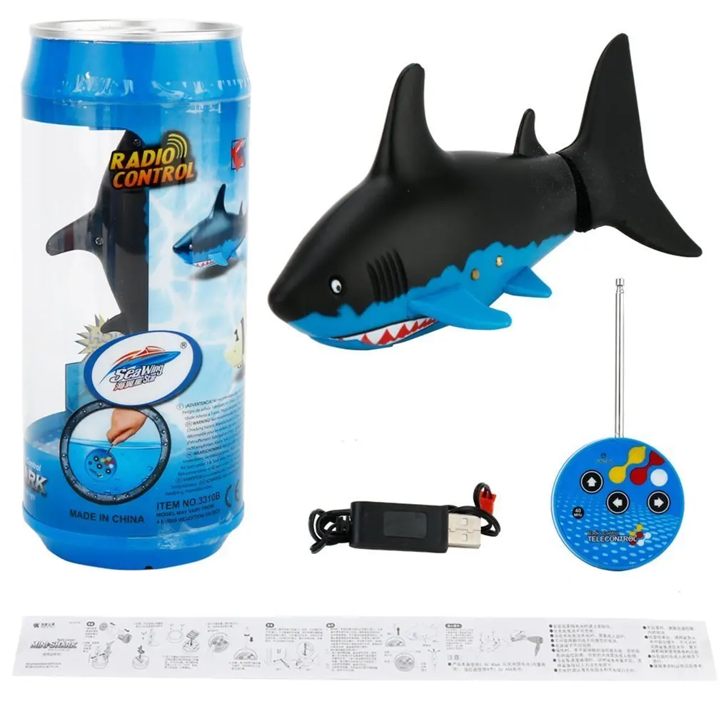 Акула Форма RC электрический пульт дистанционного управления Рыба игрушки высокая скорость Дайвинг игрушка 3-CH игры игрушки подарок на день рождения игрушки для детей