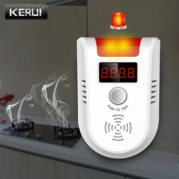 KERUI-Detector de GAS GLP GD13, alarma, pantalla LED Digital inalámbrica, Detector de fugas de Gas Combustible naturales para sistema de alarma de casa 1