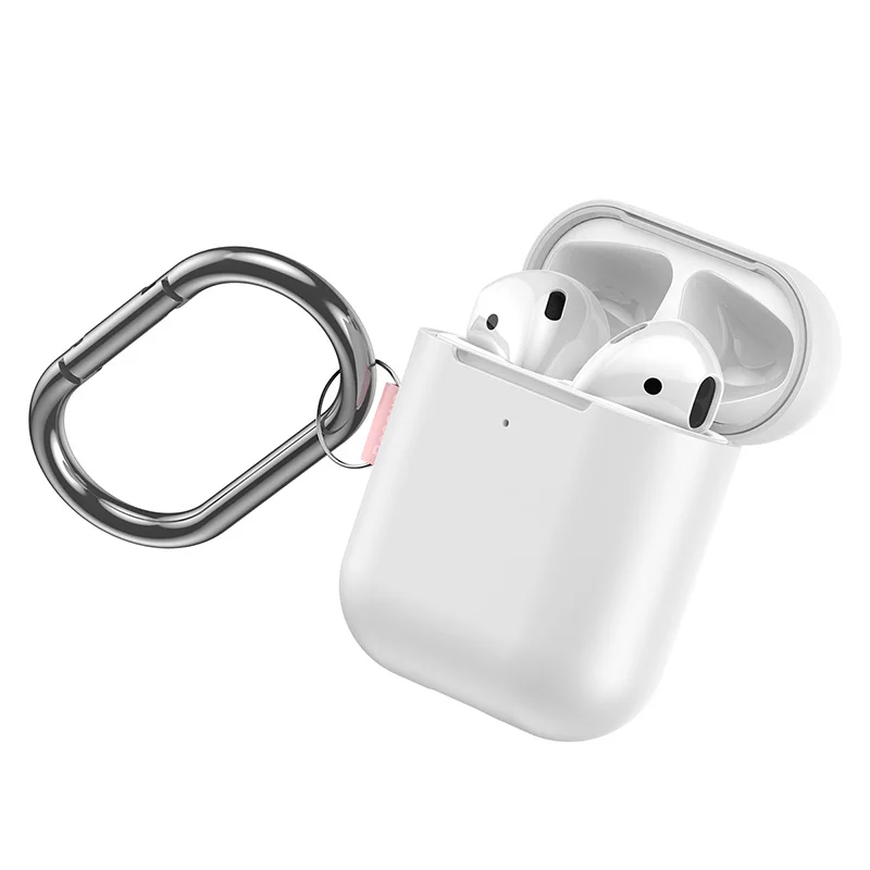 Чехол для наушников Baseus AirPods силиконовый чехол для AirPods 2 1 чехол беспроводной Bluetooth чехол для наушников Airpods - Цвет: White