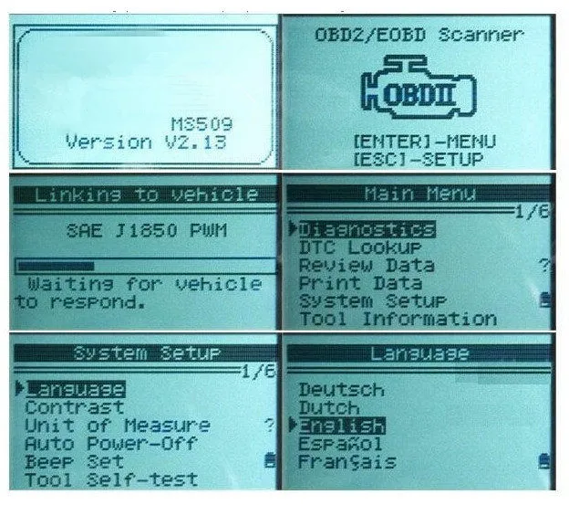 Новейший MS509 OBDII OBD2 автоматический считыватель кодов работает для США и Азии и Европы Автомобильный сканер Поддержка нескольких языков