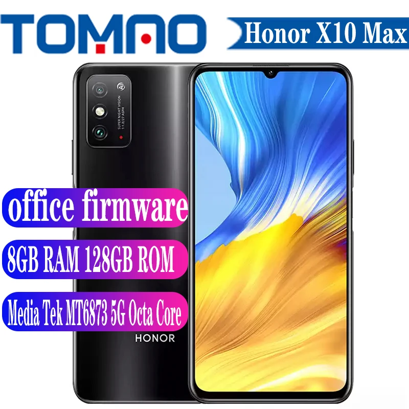 Смартфон Honor X10 Max телефон 6 ГБ 8 ОЗУ 128 Гб ПЗУ Восьмиядерный процессор MTK6873 большой