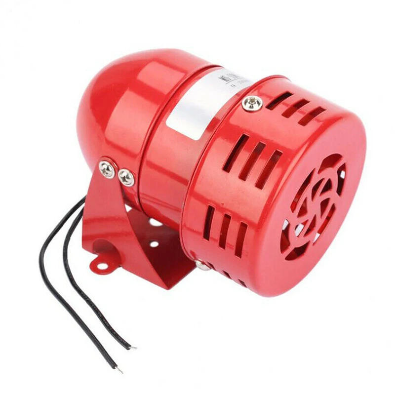 

MS-190 AC 220V Red Mini High Decibel Sound Buzzer Wind Motor Siren Motor Alarm For Security & Protection Supplies