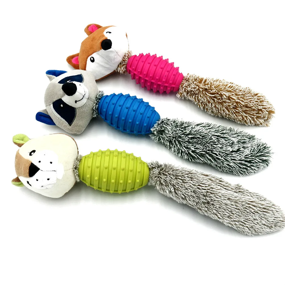 

Interactive and durable dog chew toys stuffed for Tug of War with its small medium s large puppy teething