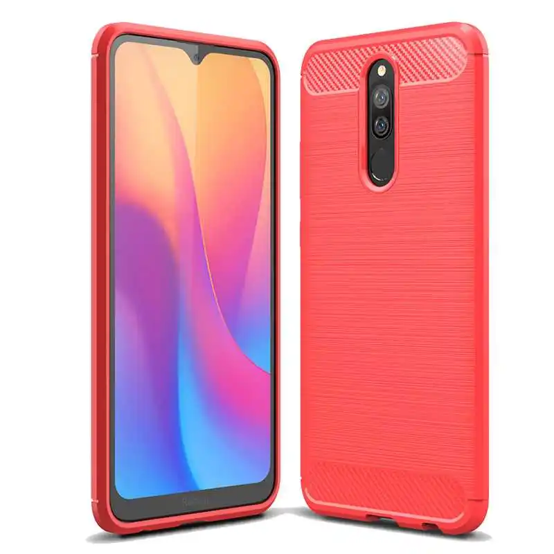 Mokoemi, модный противоударный мягкий силиконовый чехол 6," для Xiaomi Redmi 8, чехол для Xiaomi Redmi 8, чехол для телефона - Цвет: Red