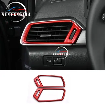 

For Honda Accord 2018-2019 2pcs Red Left Right Center Air Vent Outlet Frame Trim