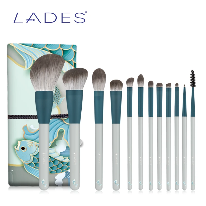 

LADES 12PCS Makeup Brushes Sets Powder Blush Eyeshadow Make Up Brush Kits Concealer Lip Eyeliner Beauty Tools