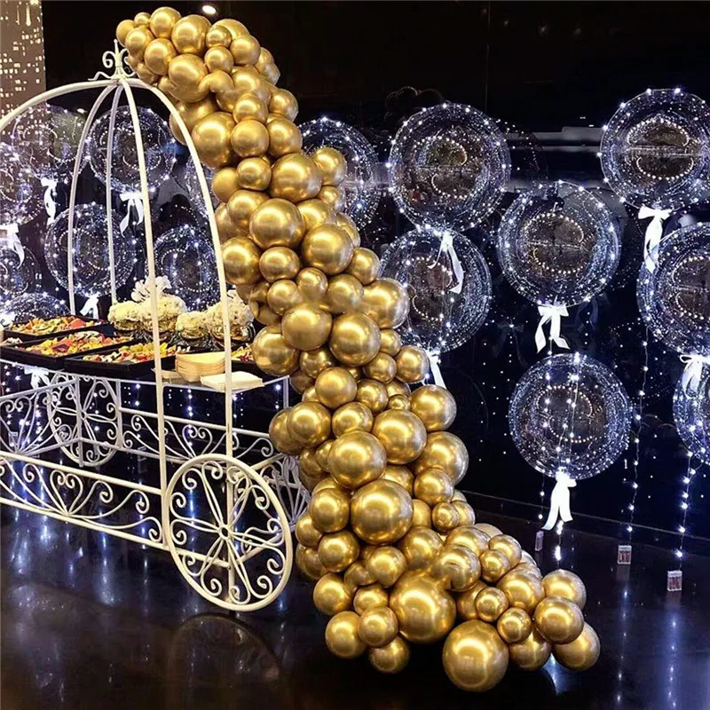 

100Pcs Gold Metallic Balloon Garland Arch Kit Birthday Weeding Engagements Anniversary Party Backdrop Decorations Baby Shower