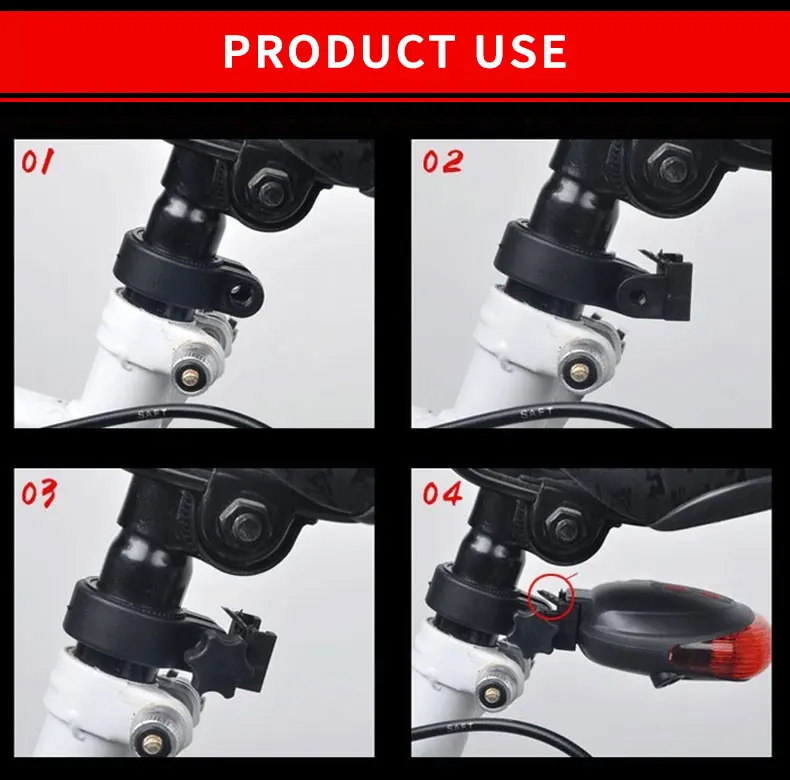 Cheap Waterproof 5 LED Bicycle Light 2 Lasers 3 Modes Cycling Taillight Safety Warning Light MTB Bike Rear Tail Light Bike Accessories 10