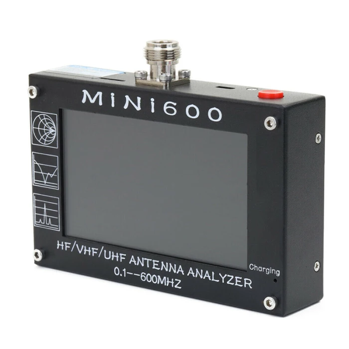 Mini600 анализатор антенны сенсорный экран 0,1-600 МГц HF VHF Любительская рация SWR 5 V/1.5A для радио ALI88