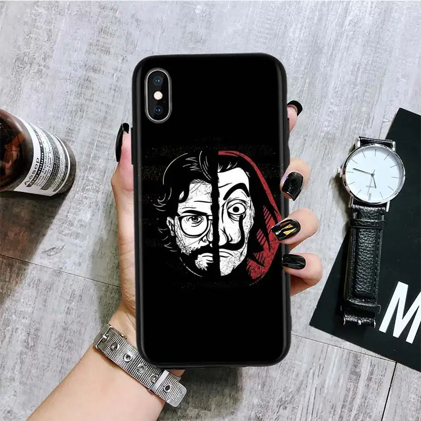 Черный чехол-накладка для телефона tv La Casa de papel для Apple IPhone 11 Pro XS MAX XR 7 8 6 6S Plus X 10 Ten 5 5S SE Coque Shell