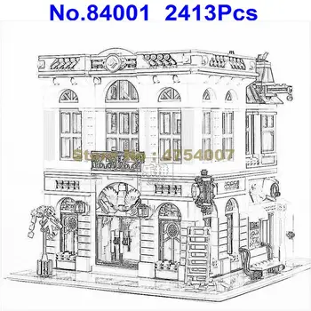 

15001 2413pcs creator brick bank building blocks 10251 Toy