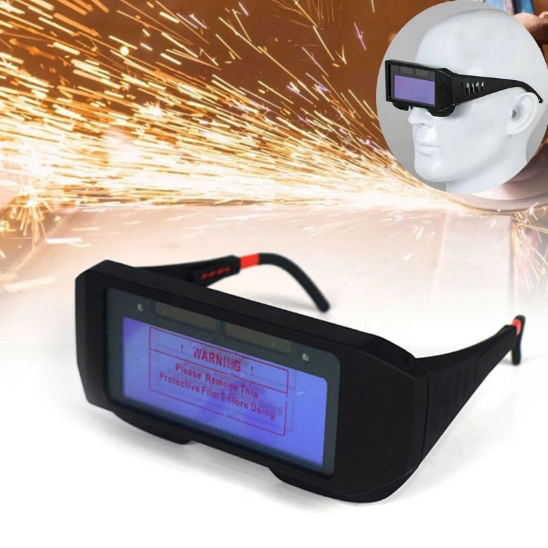 Welding Eyes Goggle Anti-Ultraviolet Solar Powered Auto Darkening Welding Mask Helmet Eyes Goggle Welder Glasses Anti-Glare