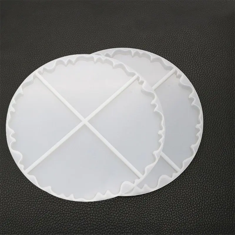 DIY Кристалл эпоксидной формы нерегулярные подстаканник чашки Pad Плесень ручной работы смолы формы