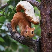 Открытый сад белка стоящая на ветке орнамент декоративный Ремесло Декор домашний двор креативная модель дерева скульптура животного