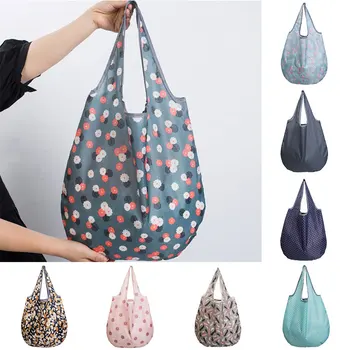 

Folding Bag Cartoon Flamingo Storage Shopping Bag Reusable Eco-Friendly Grocery Convenient Tote Bag Shopping Pouch Bags Heart