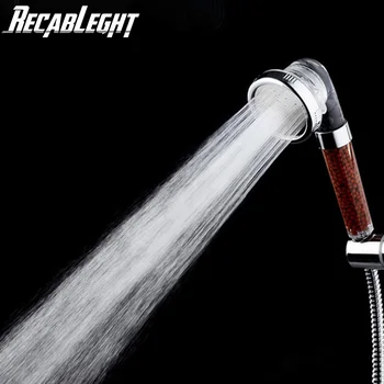 

RecabLeght Healthy Shower Head Shower Nozzle Negative Ion SPA Filtered Adjustable Three Shower Mode High Quality Handheld Shower