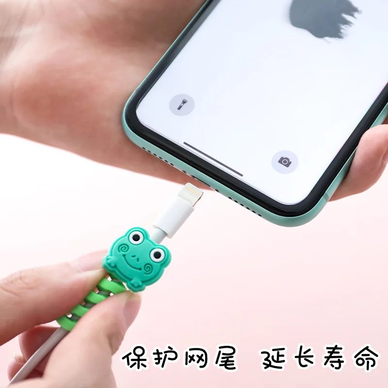 Cabo de Proteção para Fone de Ouvido Acessórios do Telefone Kawaii Animal Cabo Protetor Bonito Gato Panda Urso Móvel Atacado 200 Pçs - Image 3
