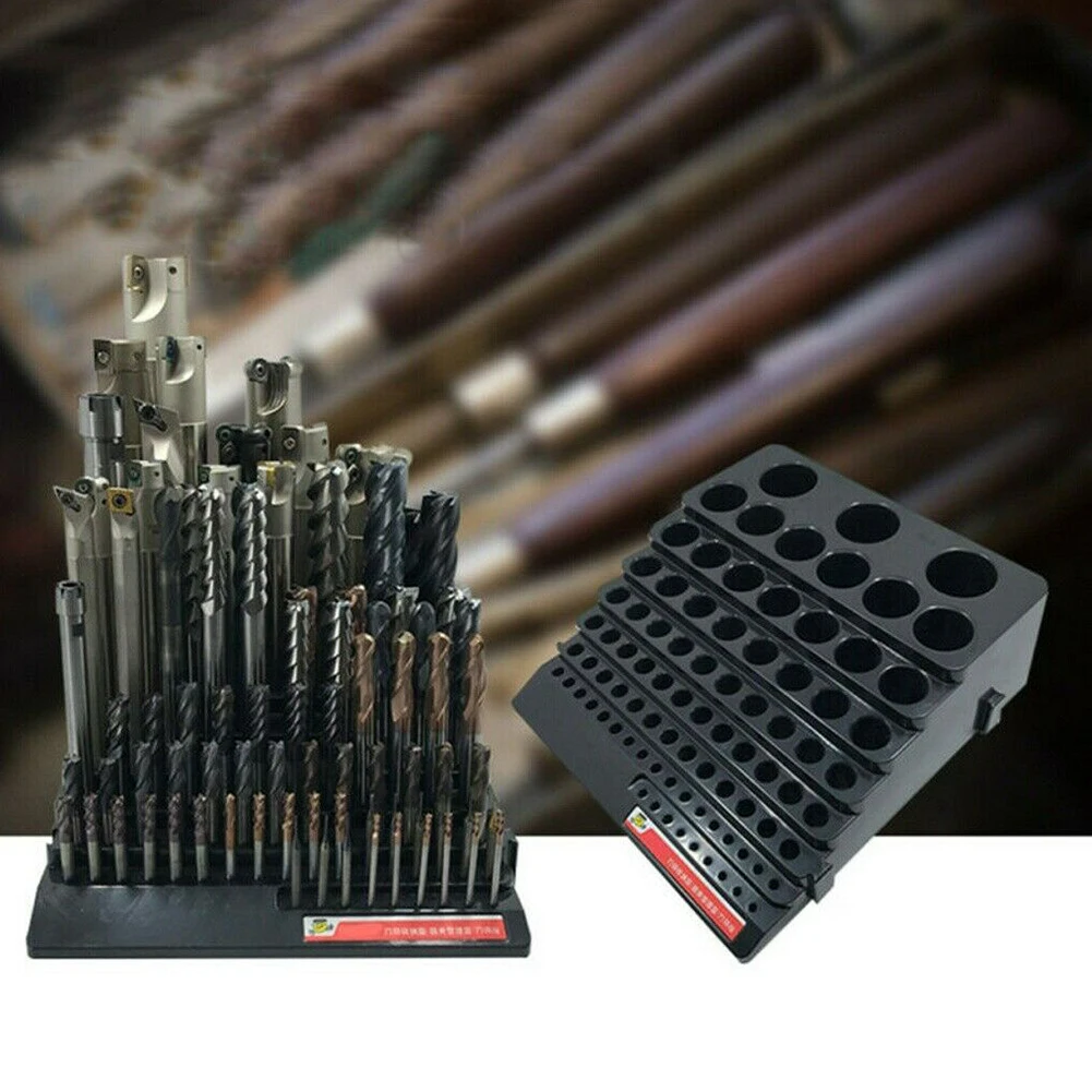 

Professional Tools Saving Space Detachable Drill Organizer Multi Hole Simple Practical Storage Box Milling Cutter Holder Durable