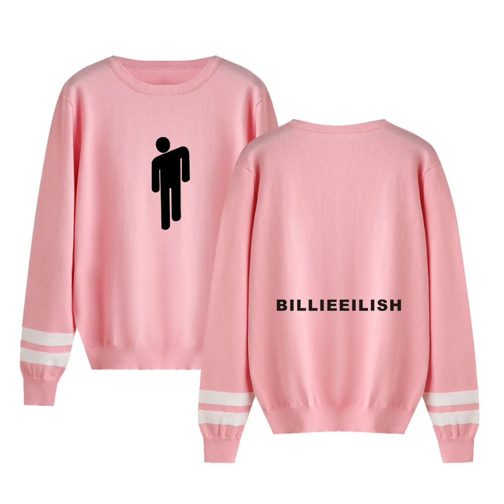 Вязаные свитера Billie Eilish, Свитера Осень/Зима с круглым вырезом, теплые свитера для мужчин и женщин, повседневные пуловеры, уличная мода, свитера