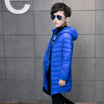 

2020 winter/Autumn long model Boy Jackets Kids solid color Children Outerwear Coats Boys warm baby Girls cotton-padded Jackets