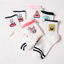 Fashion Cartoon Character Cute Short Socks Women Harajuku Cute Patterend Ankle Socks Hipster Skatebord Ankle Funny Socks Female