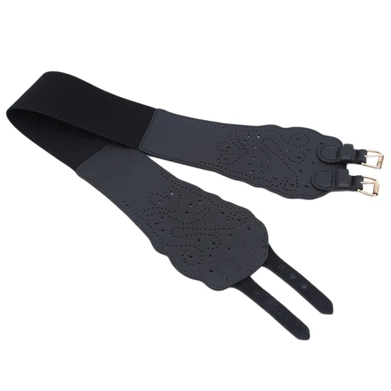 Полый черный кожаный ремень с цветочным рисунком 2019 роскошные дизайнерские ремни для женщин широкие пояса Пояс корсет пояс женский пояс