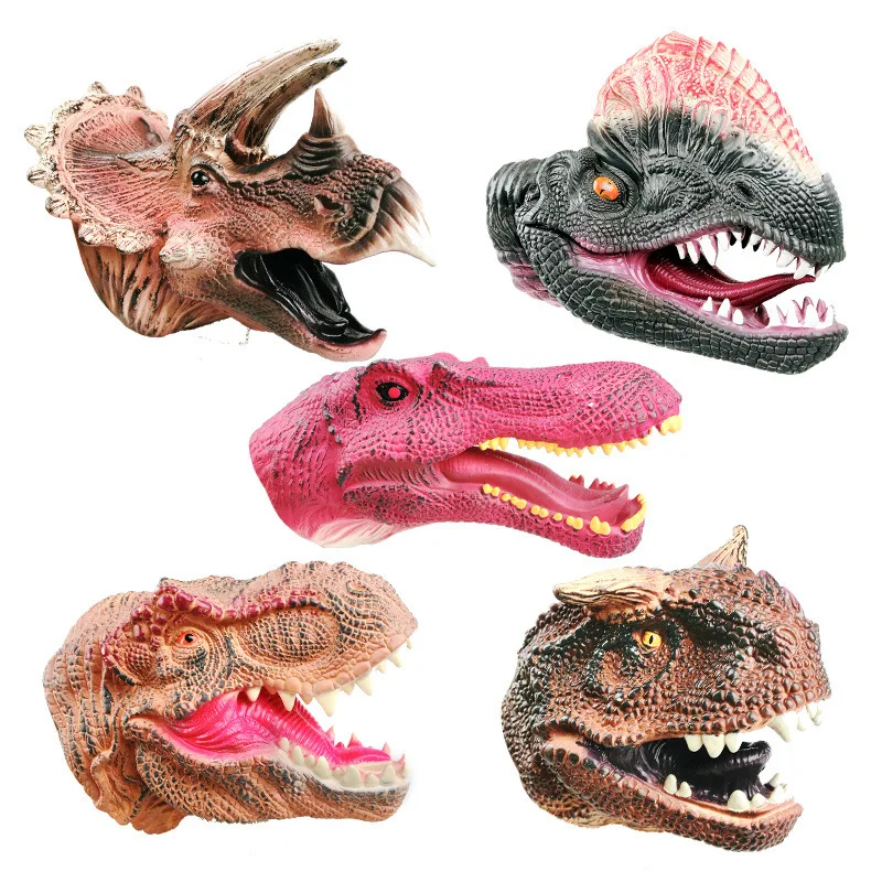 

Dinosaur Hand Puppet Model Dinosaur Gloves Toy Mouth Mobile Halloween Overlord Lontium Raptors Foreign Trade Hot Selling