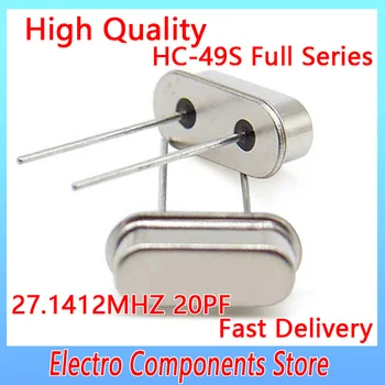 10PCS/Lot Passive Quartz Crystal Resonator Oscillator 27.1412MHZ DIP-2 HC-49US 2Pin 49S 20PF ±10PPM DIY Crystal Electronic Kit 1