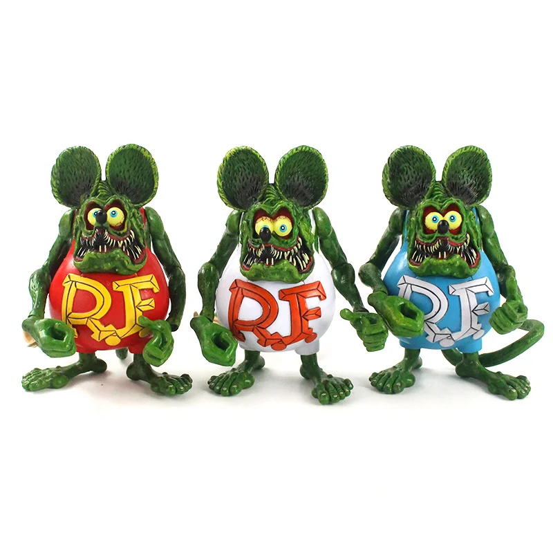 12 см Крыса Фин Совместное подвижный ПВХ Ratfink фигурка Коллекционная модель