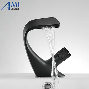 

Basin Faucets White Color Basin Mixer Tap Bathroom Faucet Hot and Cold Chrome Finish Brass Toilet Sink Water Crane