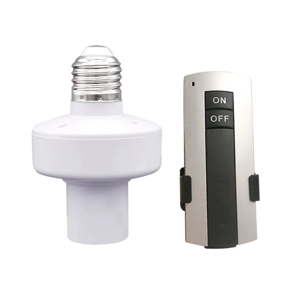 

High Quality 1 Pcs Durable E27 Screw LED Light Lamp Base Holder With Wireless Remote Control Switch Bulb Socket led