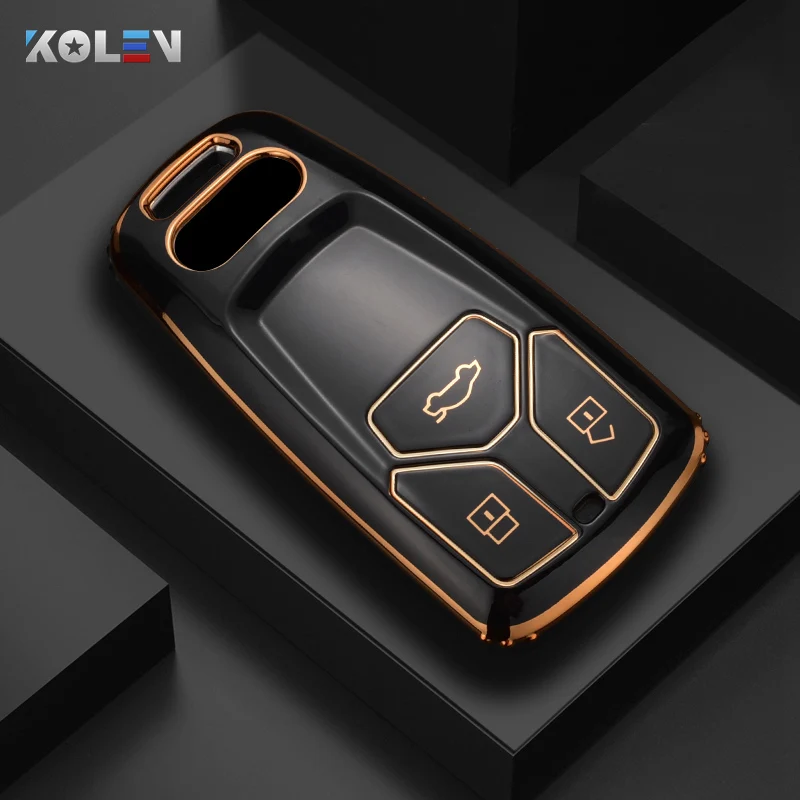 Модный ТПУ чехол для автомобильного ключа с дистанционным управлением Audi A4 B9 A5 A6