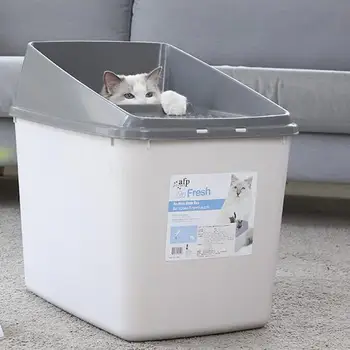 

Fully Enclosed Deodorizing Super Large Cat Toilet With Top-in Cat Sandbox