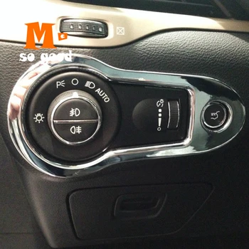 

2014 2015 2016 2017 2018 For Jeep Cherokee KL Car ABS Plastic Chrome Headlamps Control Adjustment Button Switch Frame Cover Trim