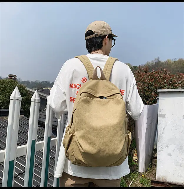 Korean Stylish Canvas Backpack | Korean Fashion Canvas Backpack