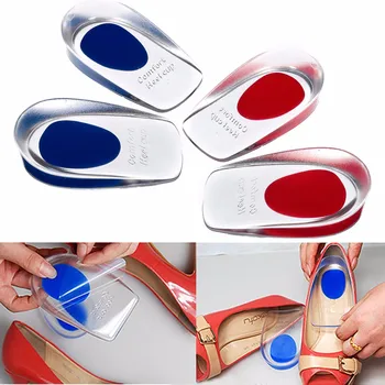 

1 Pair Silicone Gel Shoes Inserts Insoles Men Women U-Shape Heel Protective Pain Relief Cushion Heel Cup Massage Pads