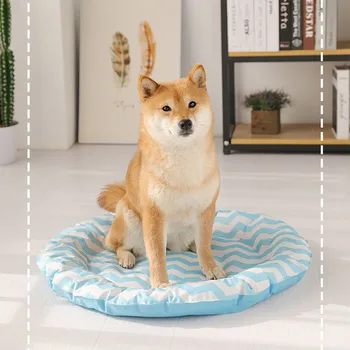 

Pet Bed For Cat Dog Gel Self Cooling Mat Stripes Mat Summer Cooling Kennel For Small Medium Cats Dogs Pet Accessories#0731g30